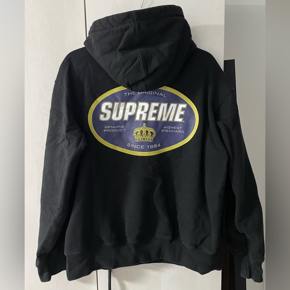 Authentic Supreme Classic Black Hoodie - Picture 5 of 7